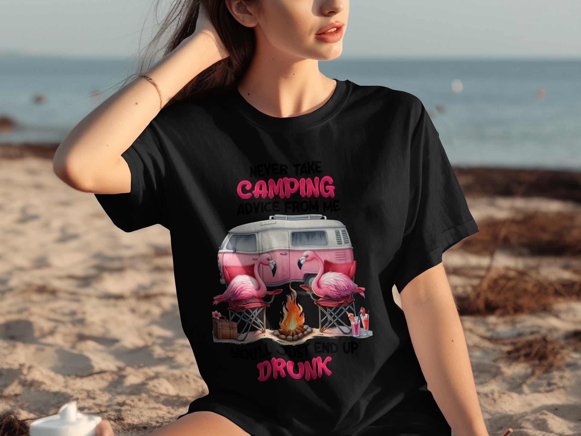 Never Take Camping Advice You'll End Up Drunk T-shirt