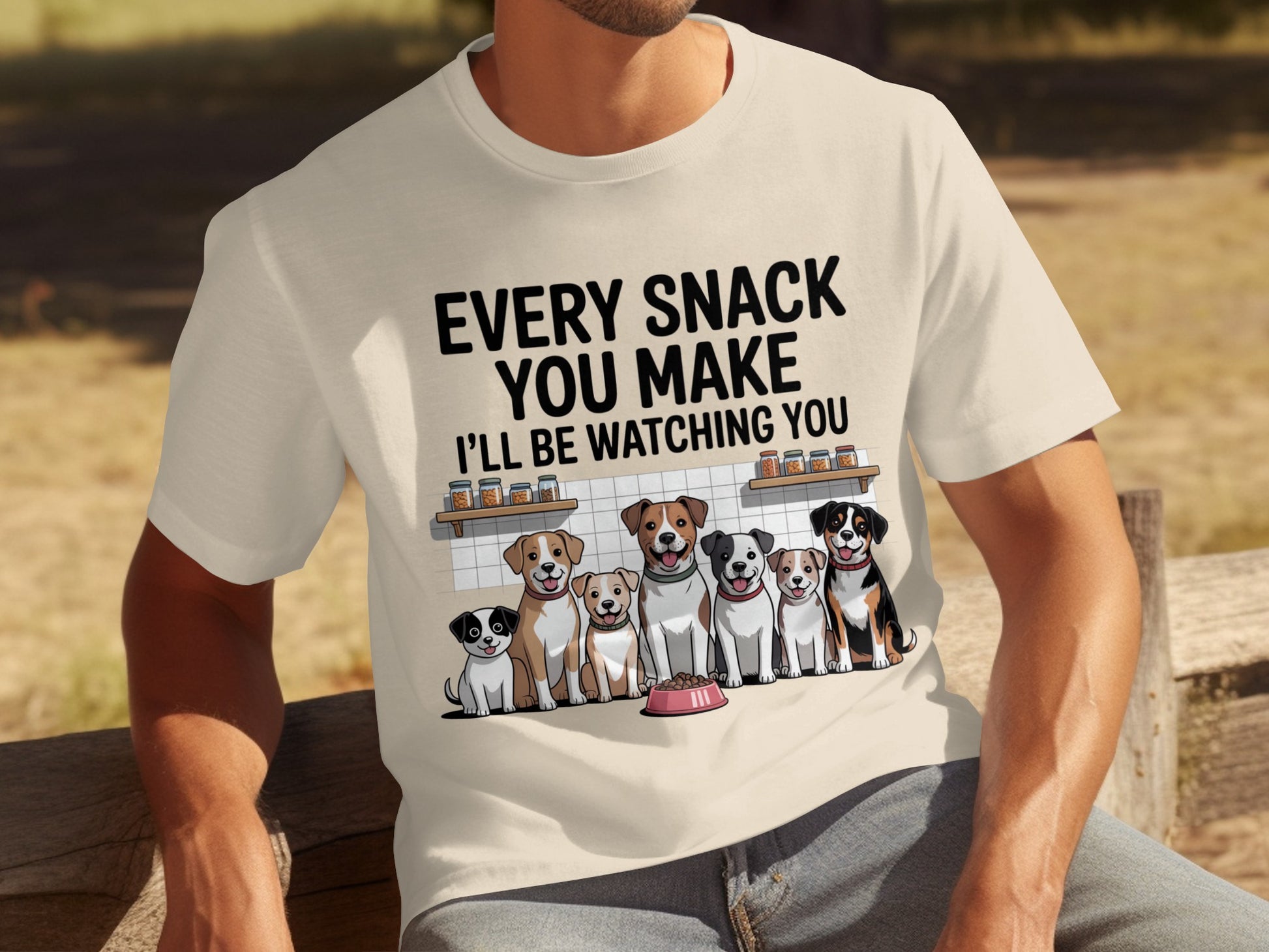 Adorable Dog Watching Every Snack You Make T-shirt