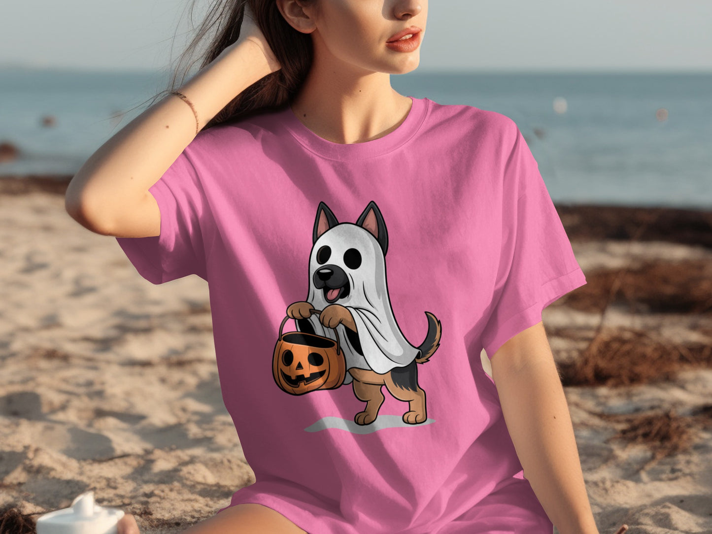 Cute Halloween Costume Dog Shirt with Pumpkin Design