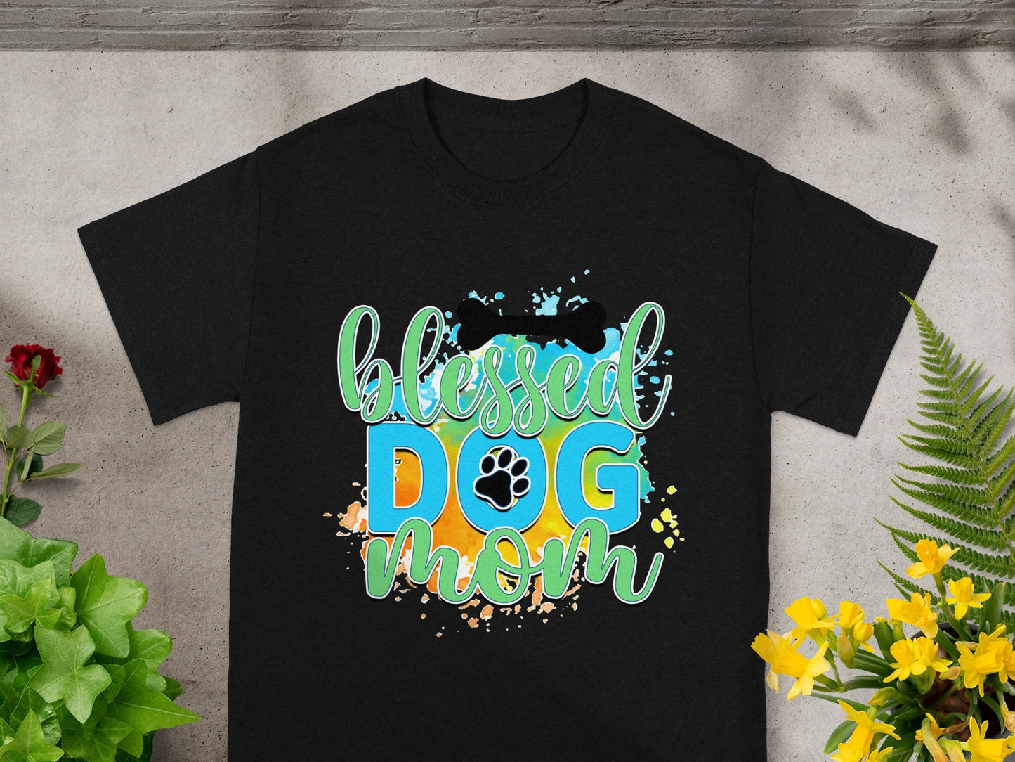 Blessed Dog Mom Graphic Tee For Pet Lovers