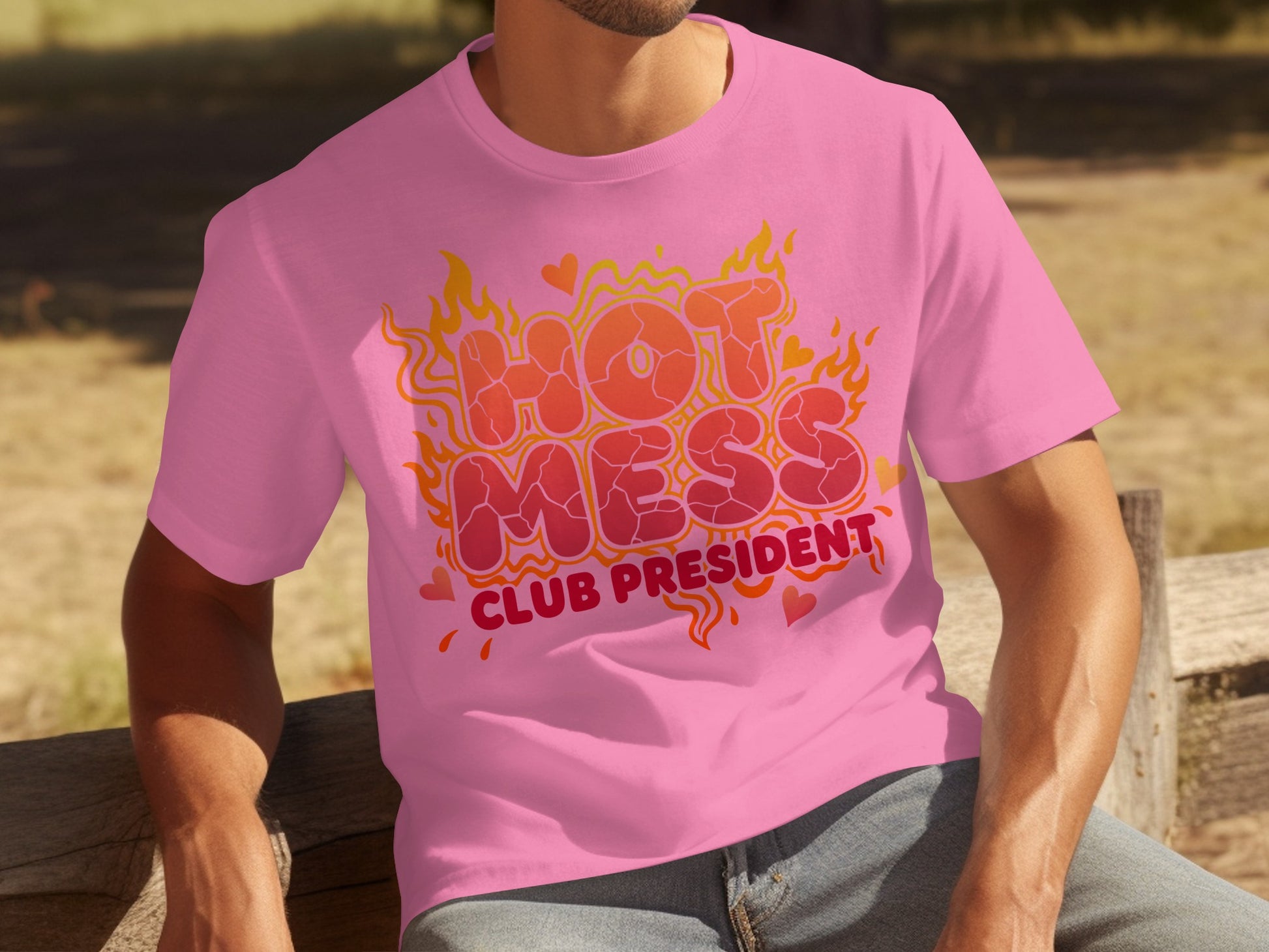Hot Mess Club President Pink Graphic Tee