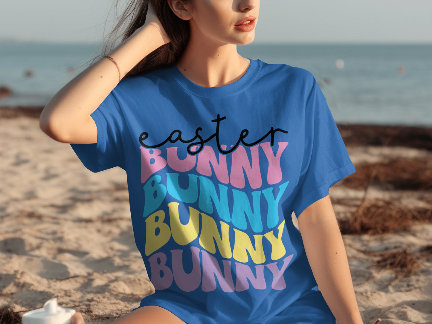 Colorful Easter Bunny Graphic Tee for Holiday Fun