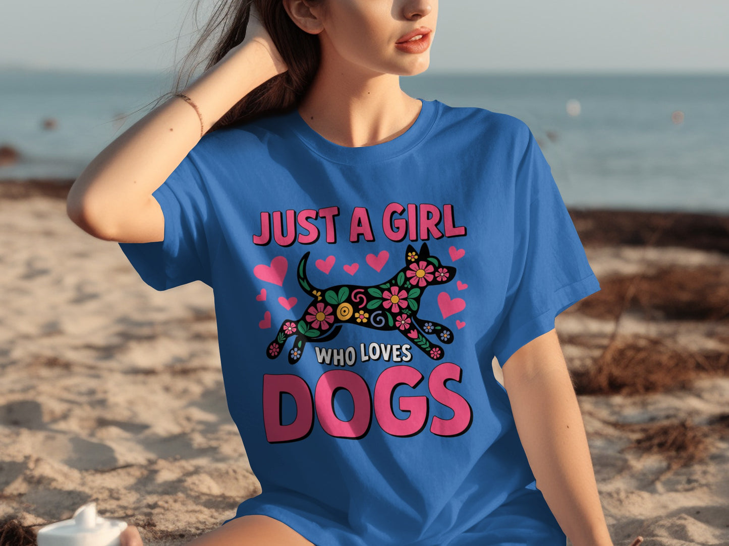 Just A Girl Who Loves Dogs Graphic T-Shirt