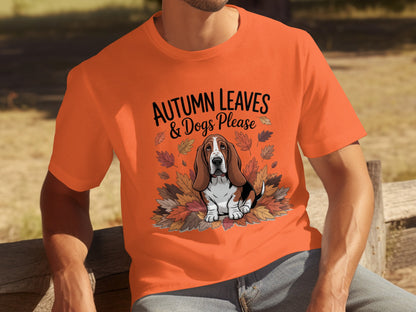Autumn Leaves and Dogs Please Graphic Shirt
