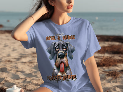 I Don't Rise and Shine I Caffeinate Graphic T-Shirt