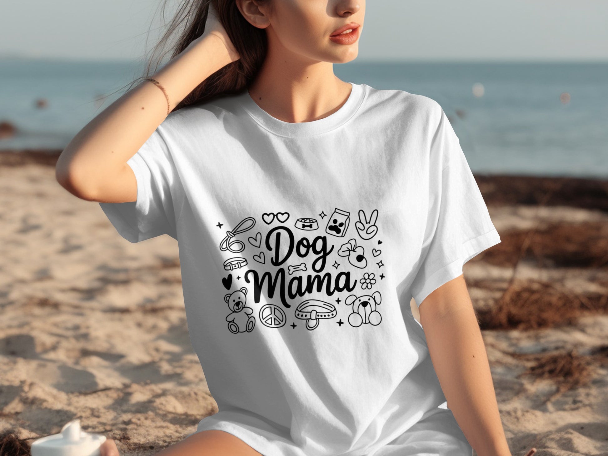 Cute Dog Mama Graphic Tee for Women Trendy Shirt
