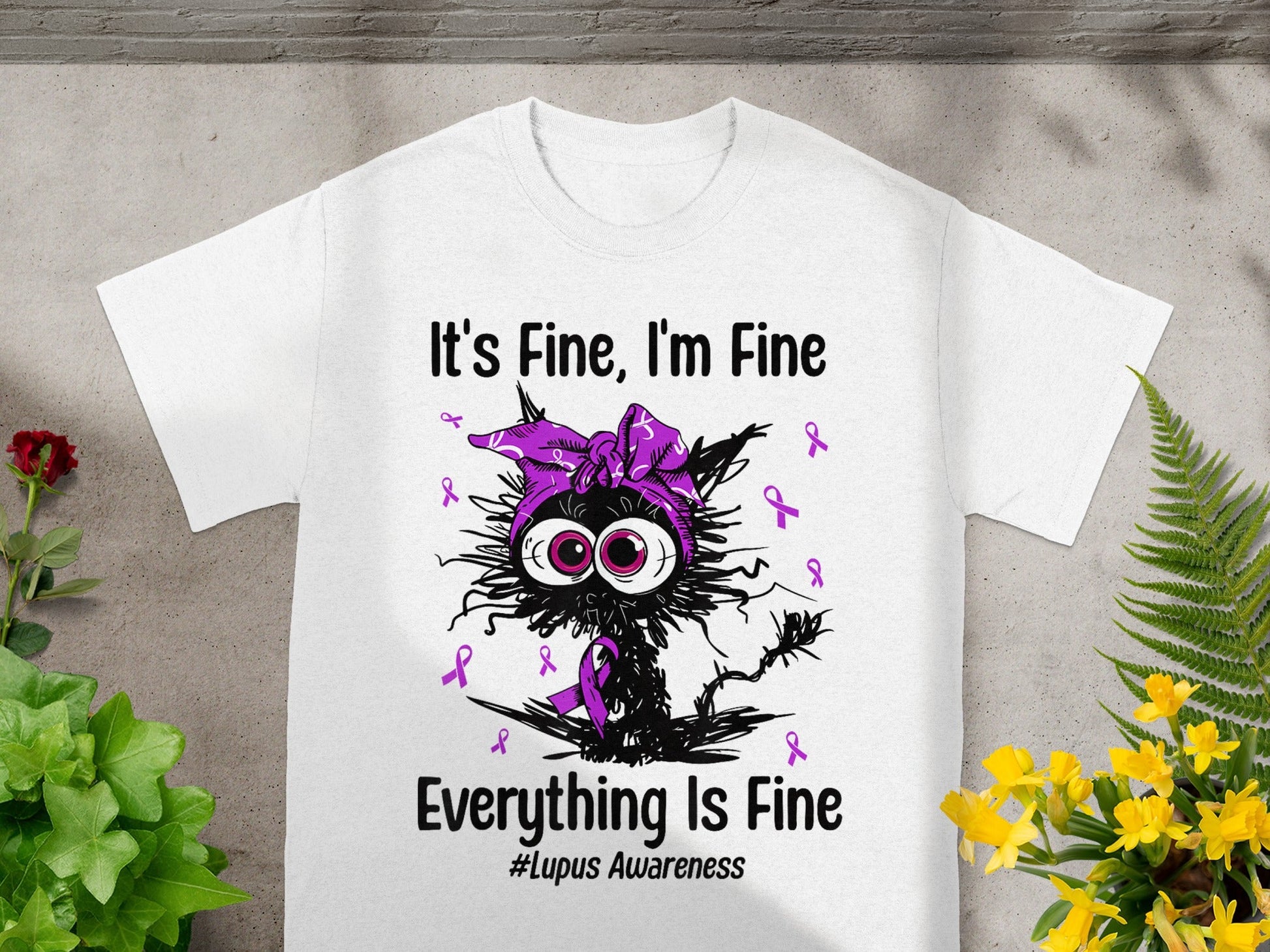It's Fine I'm Fine Everything Is Fine Lupus Awareness Shirt