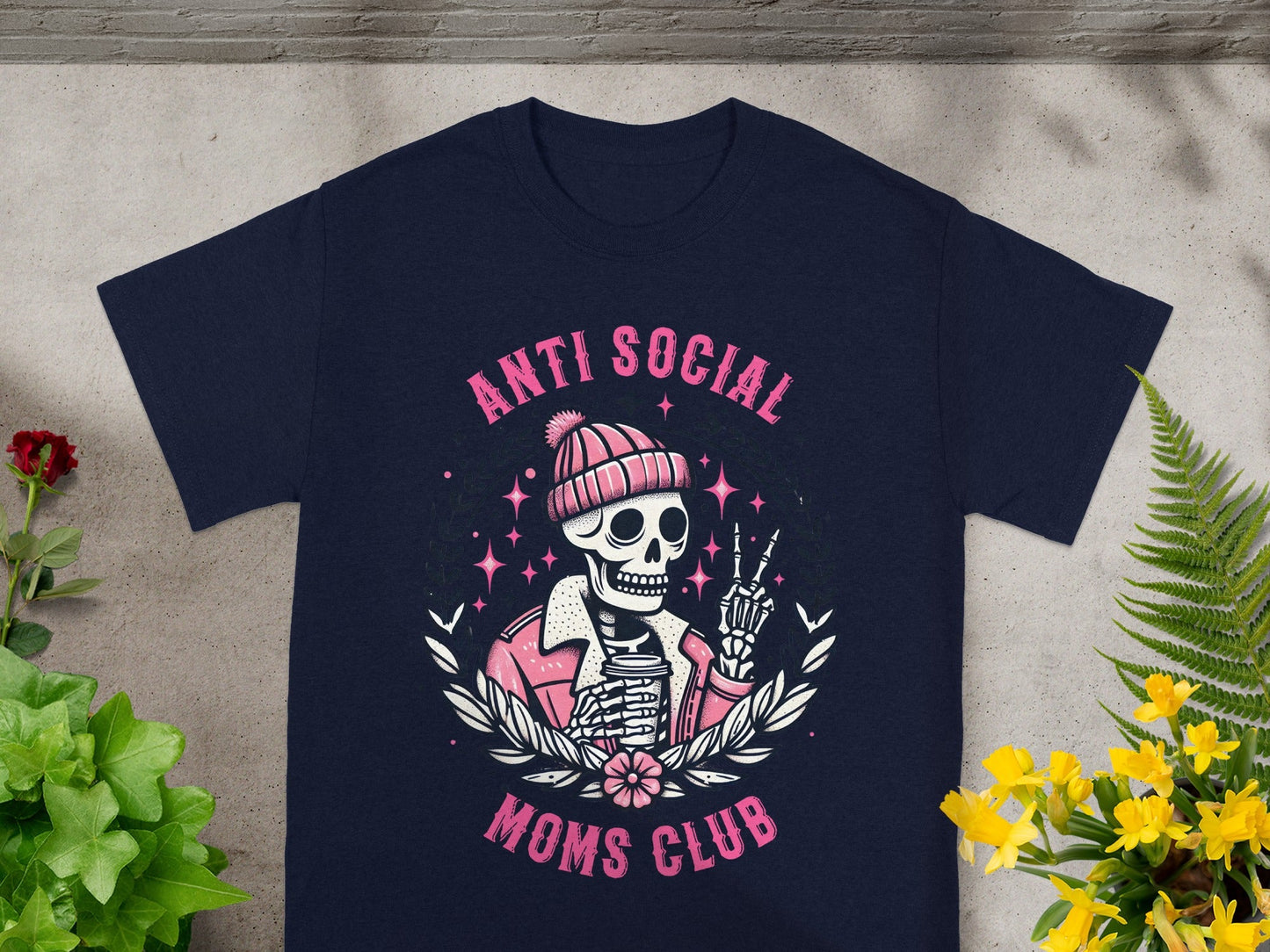 Anti Social Moms Club Graphic Tee Shirt