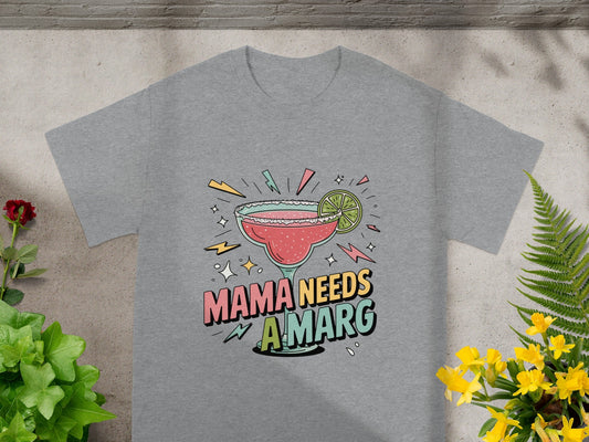 Mama Needs a Marg Graphic Tee Fun Margarita Shirt