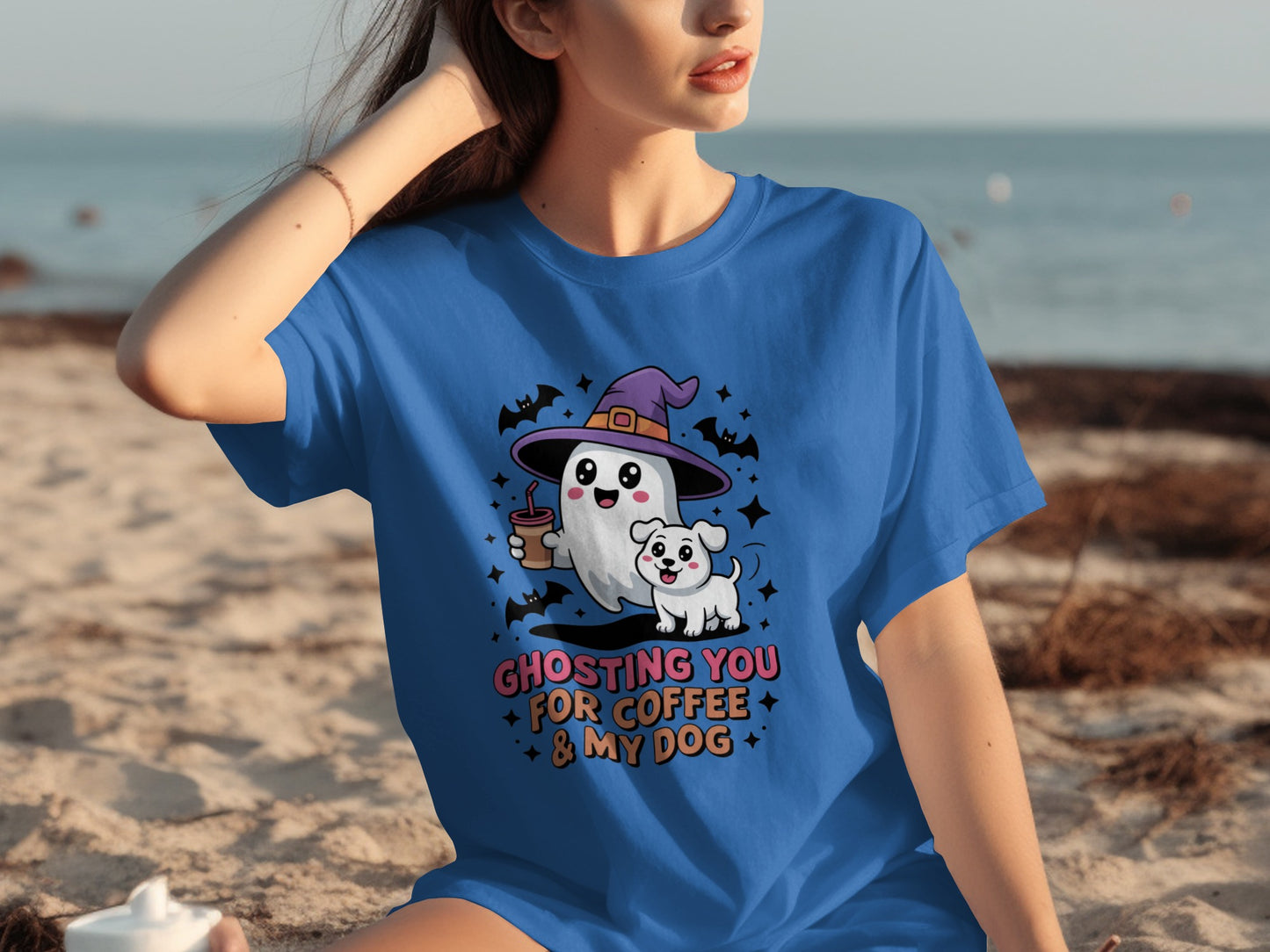 Ghosting You For Coffee and My Dog Halloween Shirt