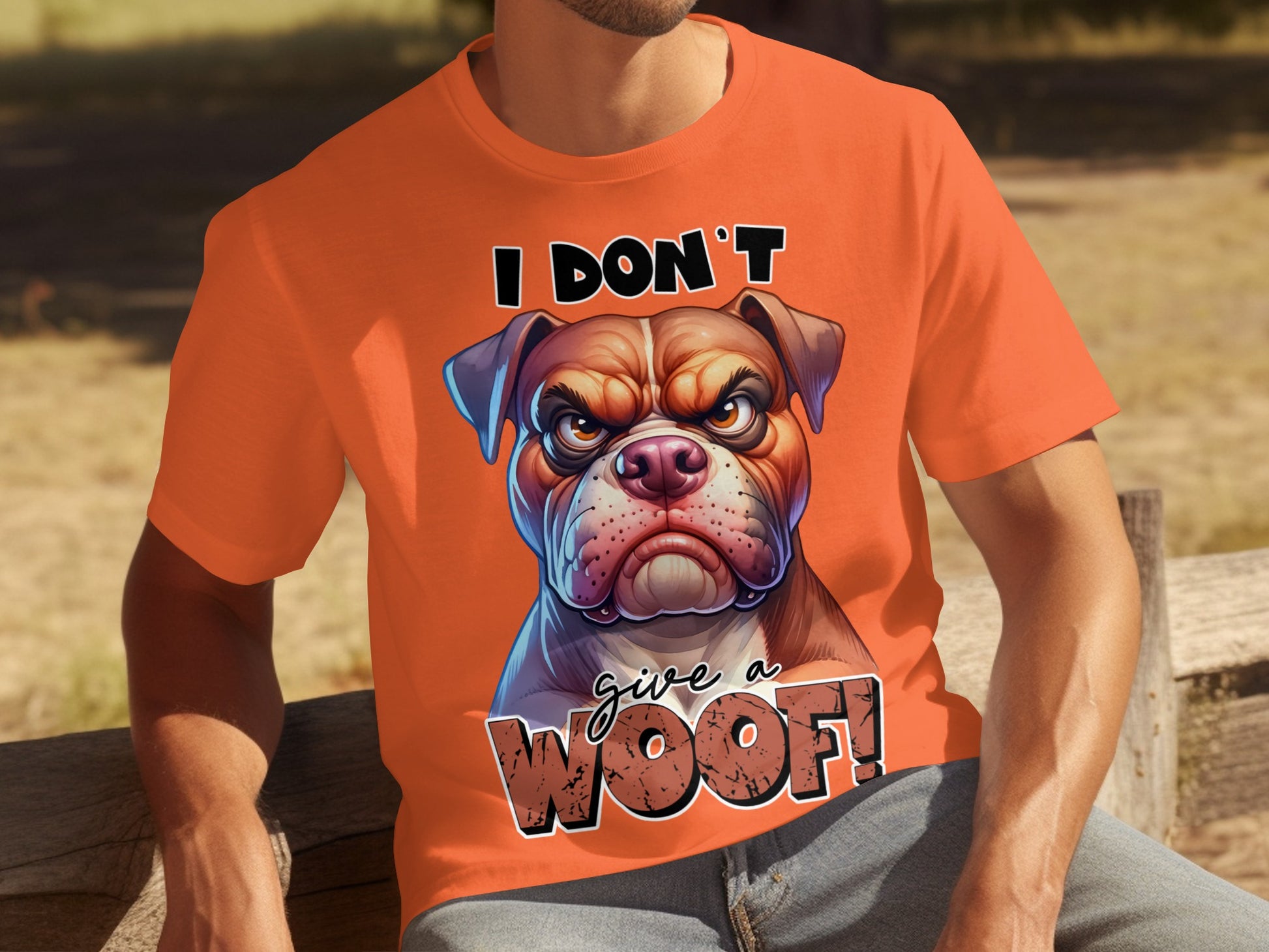 I Don't Give a Woof Graphic Dog T-shirt