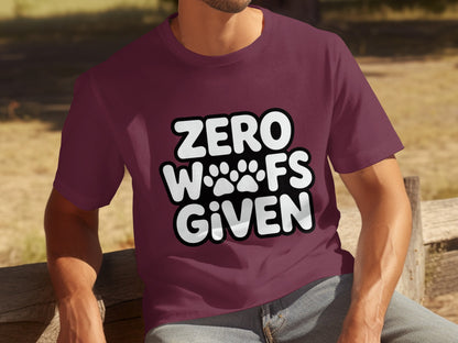 Zero Woofs Given Paw Print Inspired T-shirt