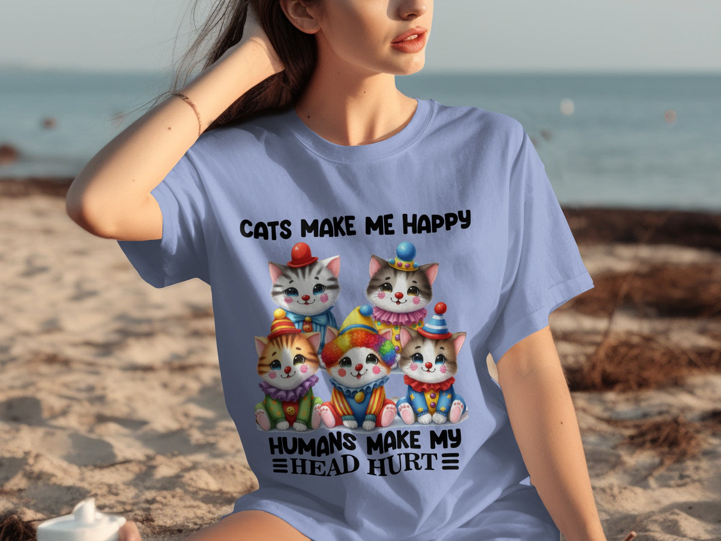 Cats Make Me Happy Humans Make My Head Hurt Shirt