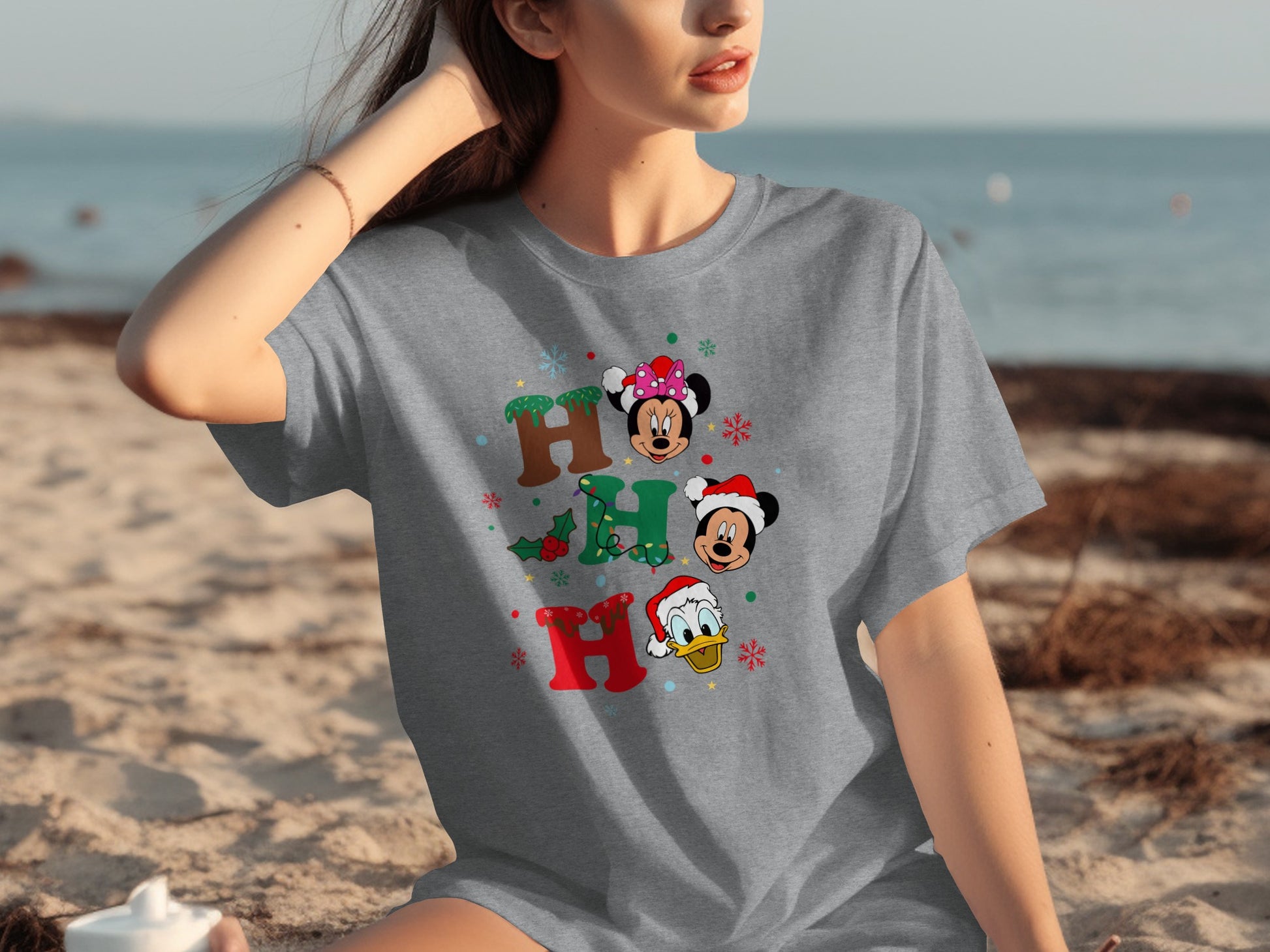 Disney Christmas Characters Graphic Tee Shirt