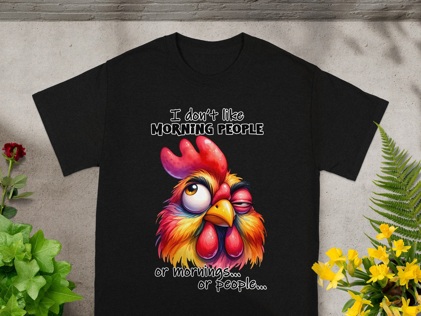 Funny I Don't Like Morning People Graphic T-shirt