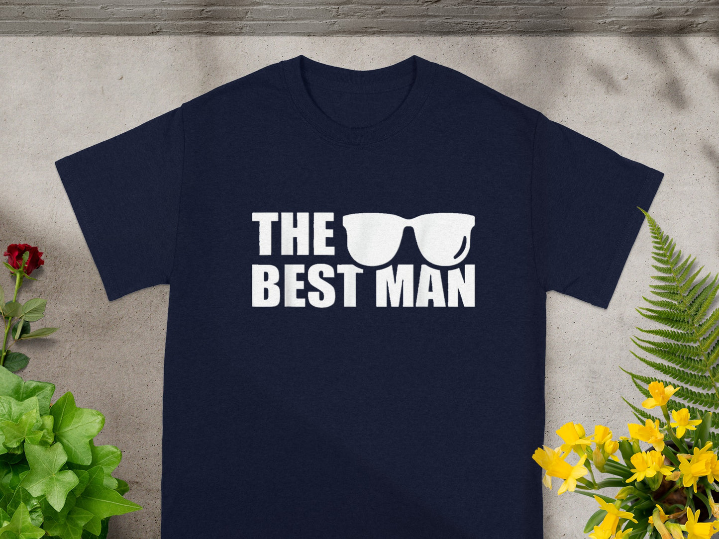 The Best Man Sunglasses Graphic T-Shirt for Groomsmen