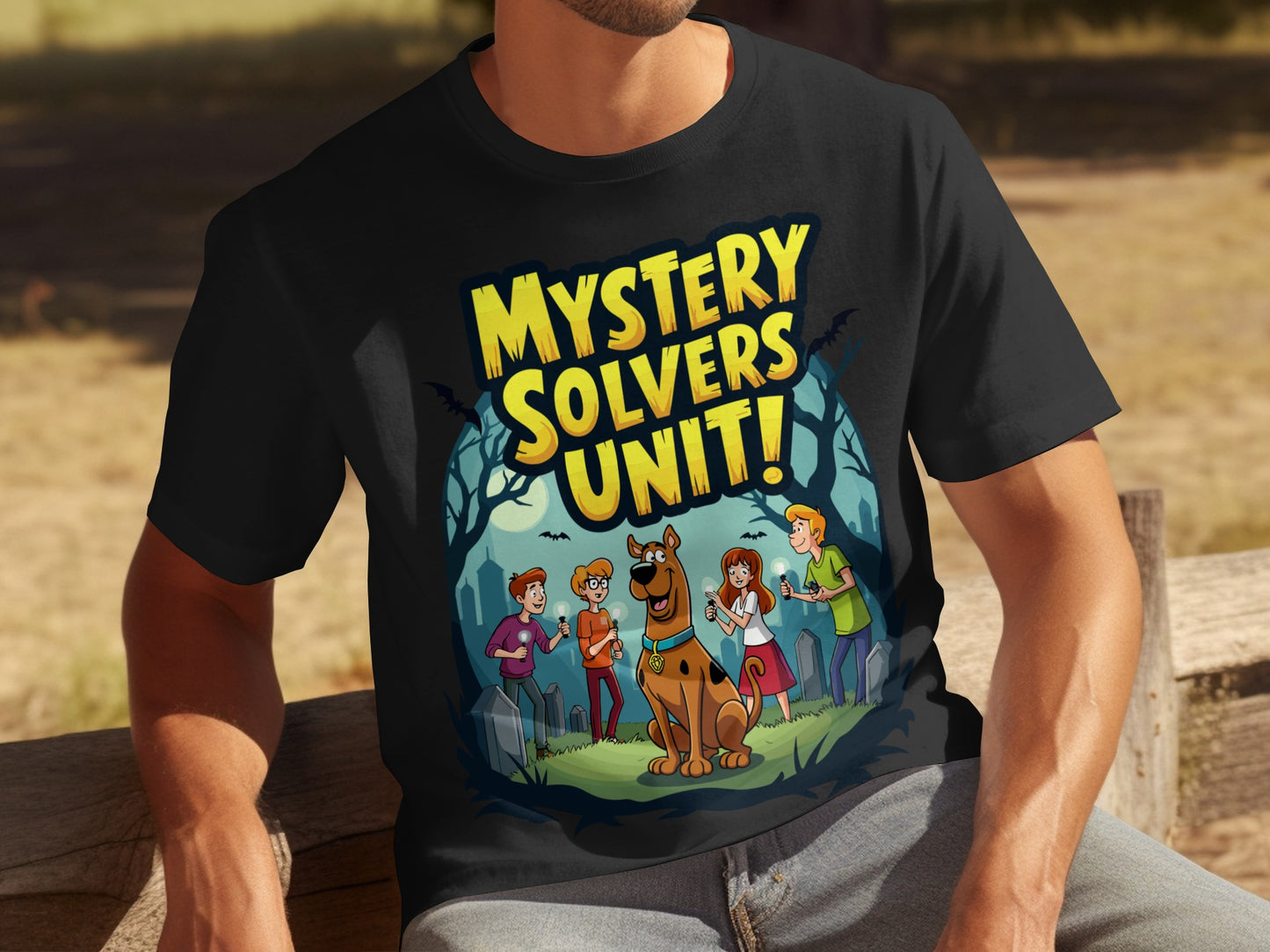 Mystery Solvers Unit Cartoon Character T-Shirt