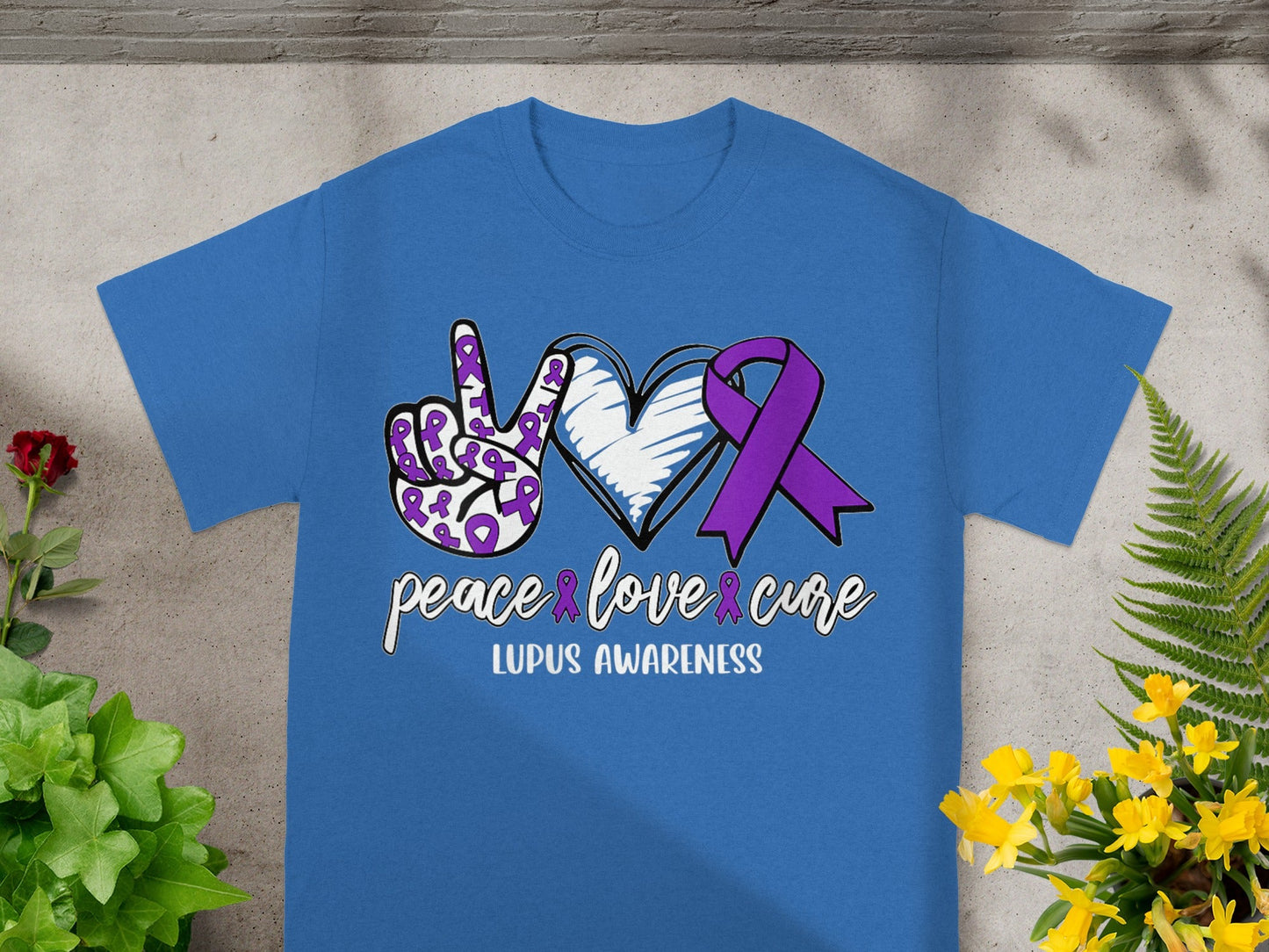 Peace Love Cure Lupus Awareness Graphic Tee