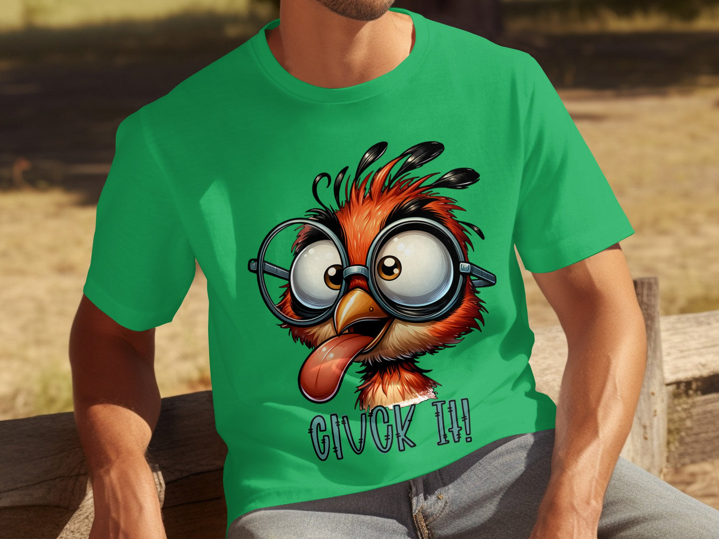 Funny Cartoon Bird Design 'Cluck It' T-shirt