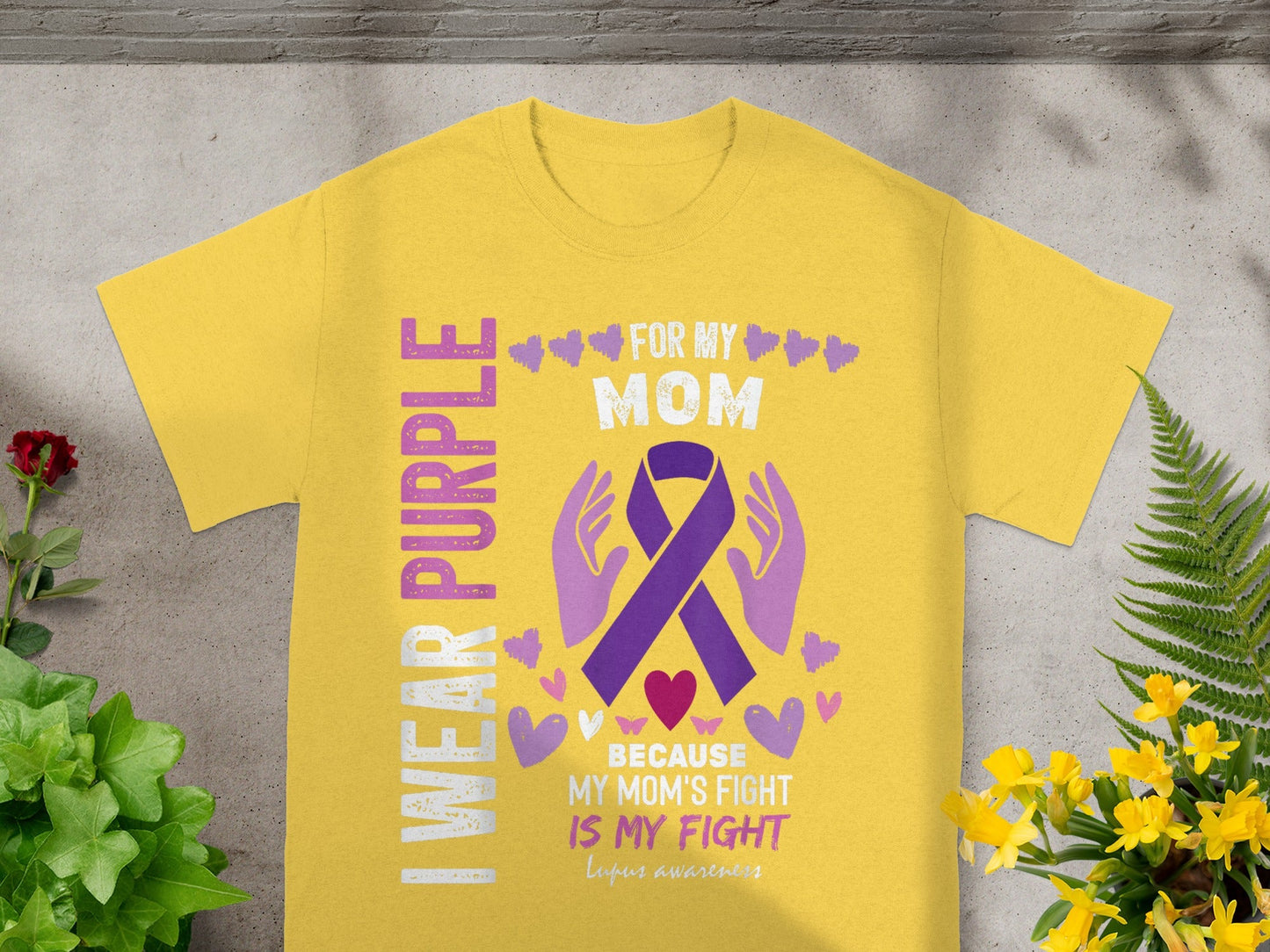 I Wear Purple For My Mom Lupus Awareness shirt