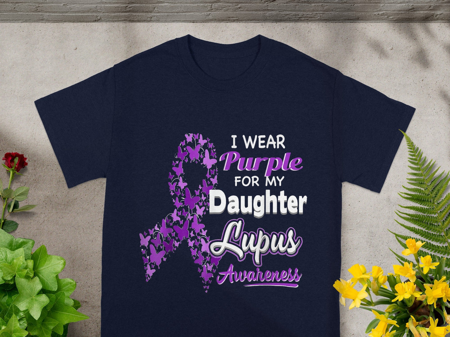 I Wear Purple For My Daughter Lupus Awareness Shirt