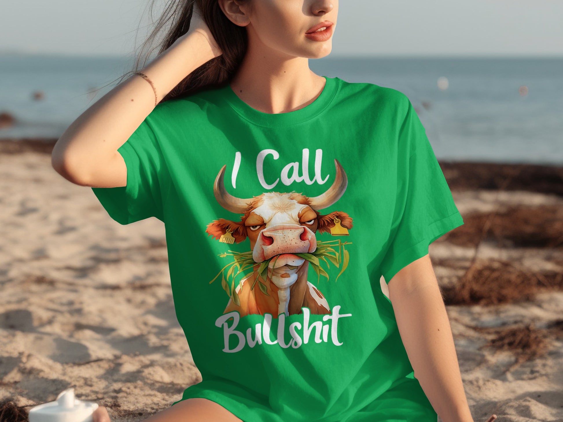 I Call Bullshit Funny Cow Graphic T-Shirt