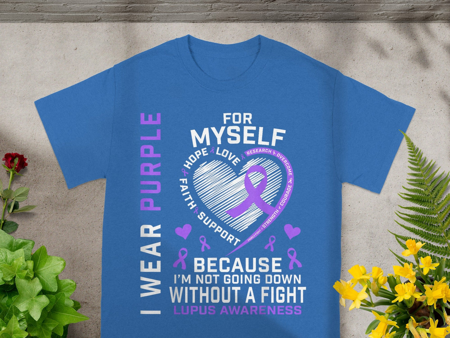 I Wear Purple Lupus Awareness For Myself T-Shirt