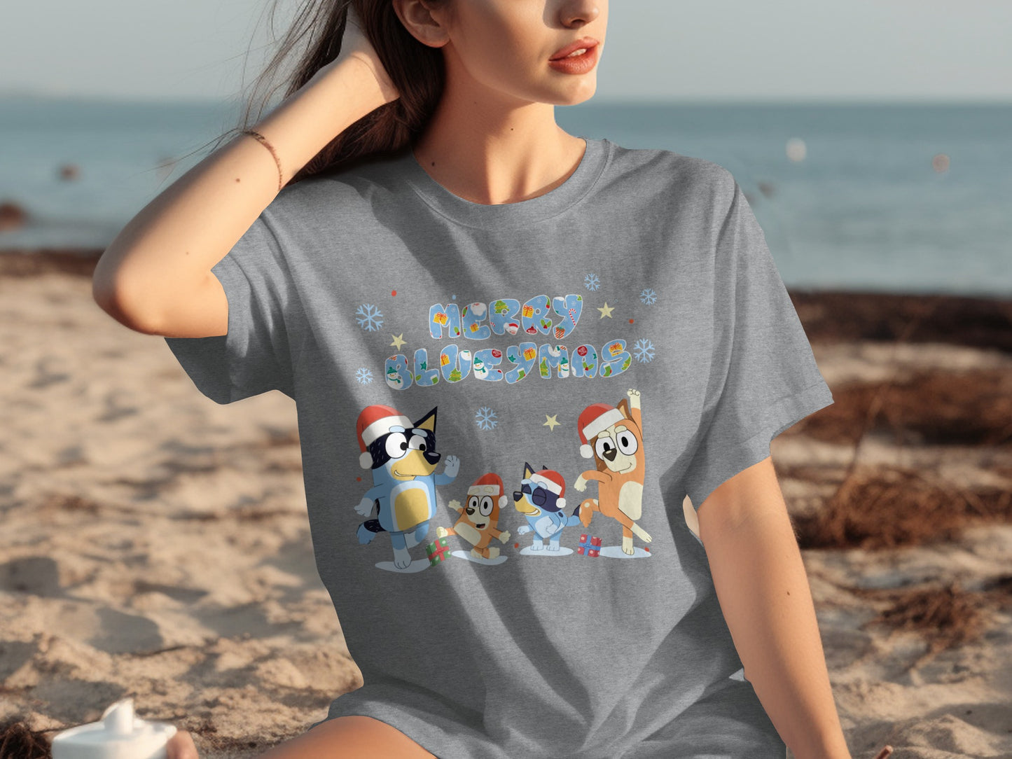 Merry Christmas Cartoon Characters Holiday T-shirt