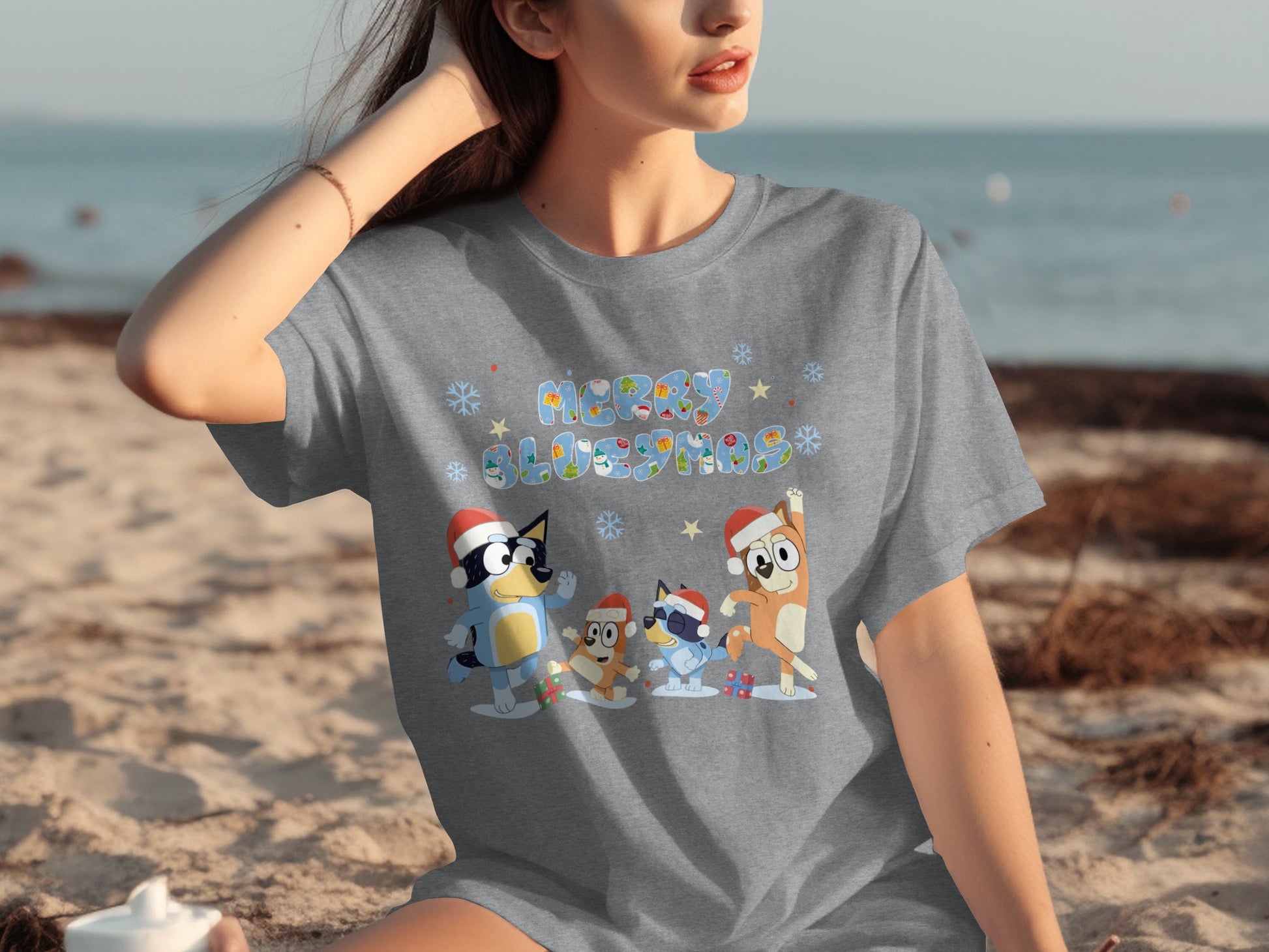 Merry Christmas Cartoon Characters Holiday T-shirt