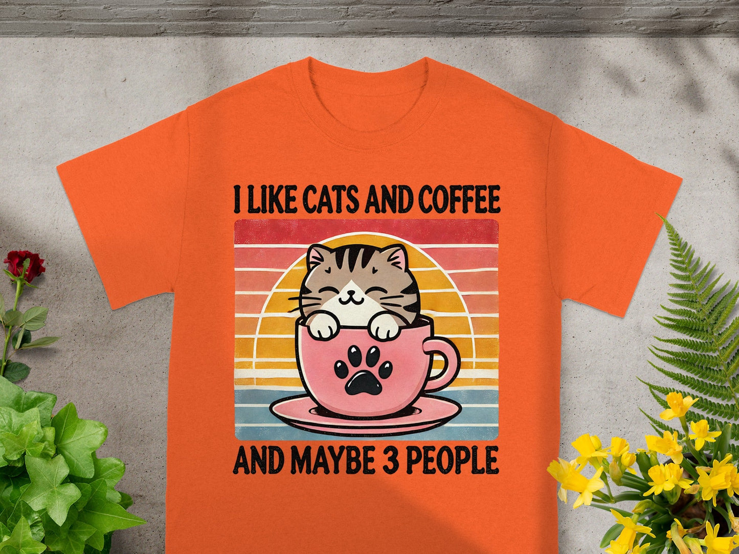I Like Cats and Coffee and Maybe 3 People T-Shirt