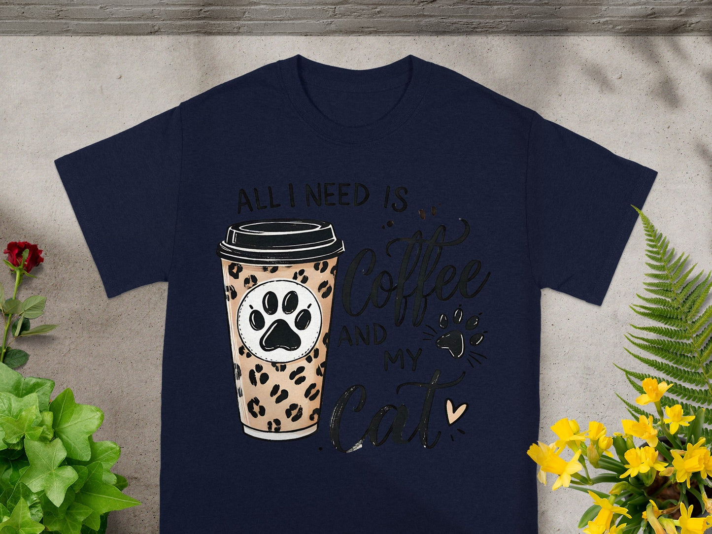 All I Need Is Coffee and My Cat T-Shirt Product