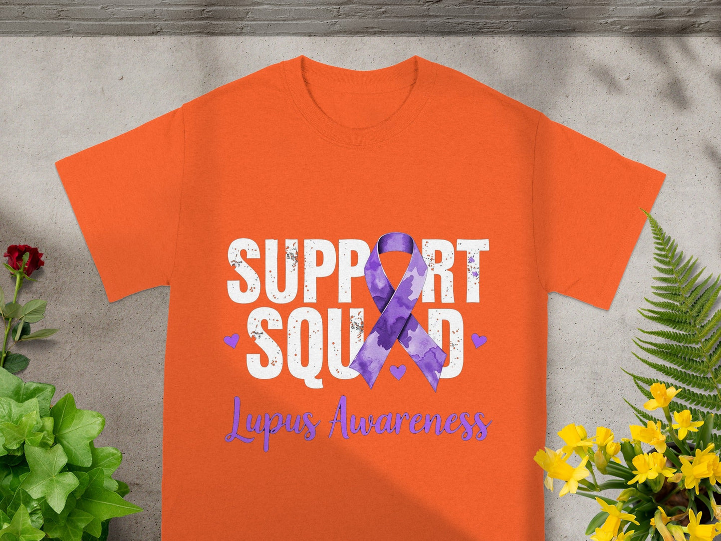 Support Squad Lupus Awareness Shirt with Purple Ribbon