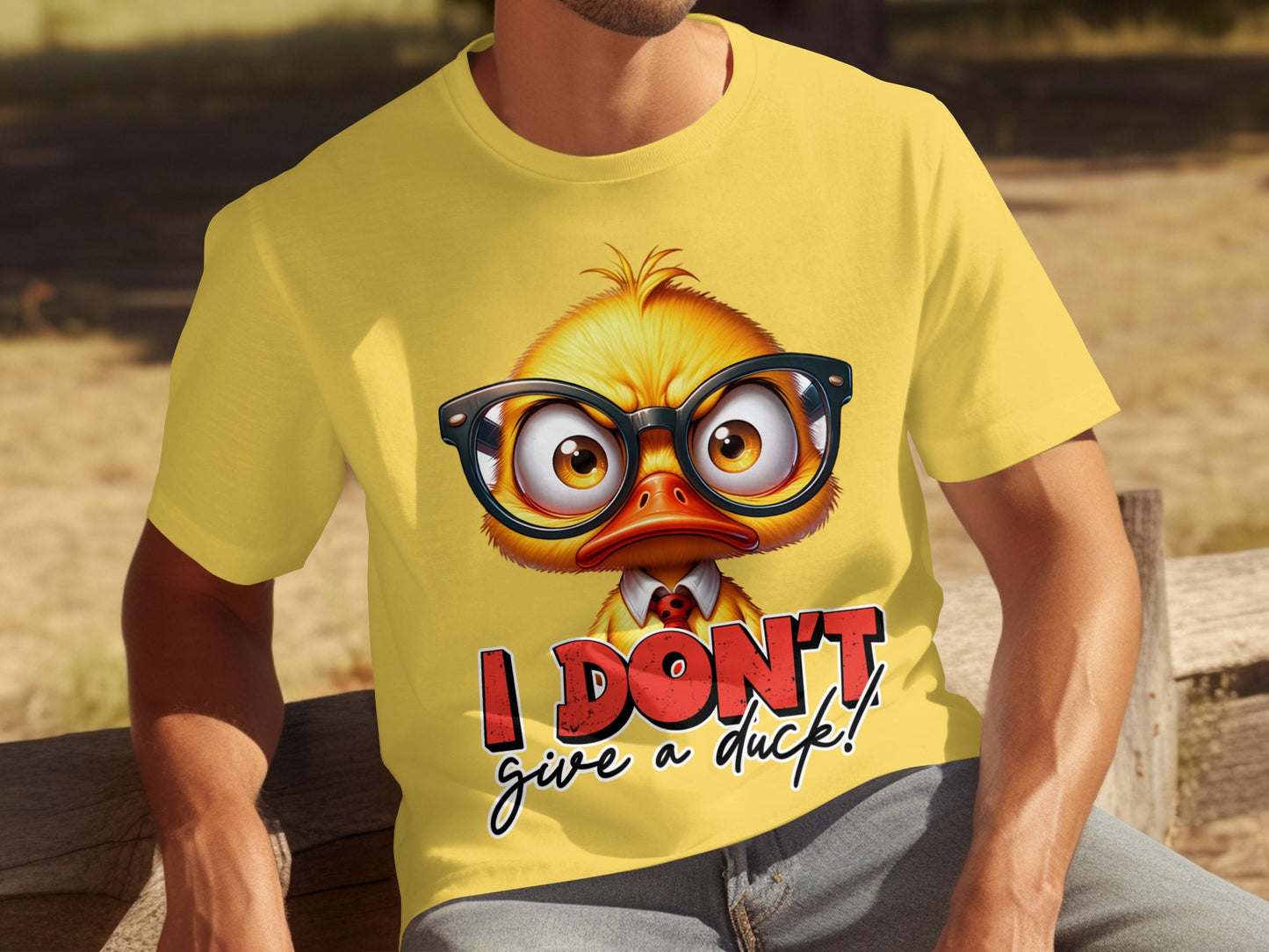 I Don't Give A Duck Funny Graphic Tee Shirt