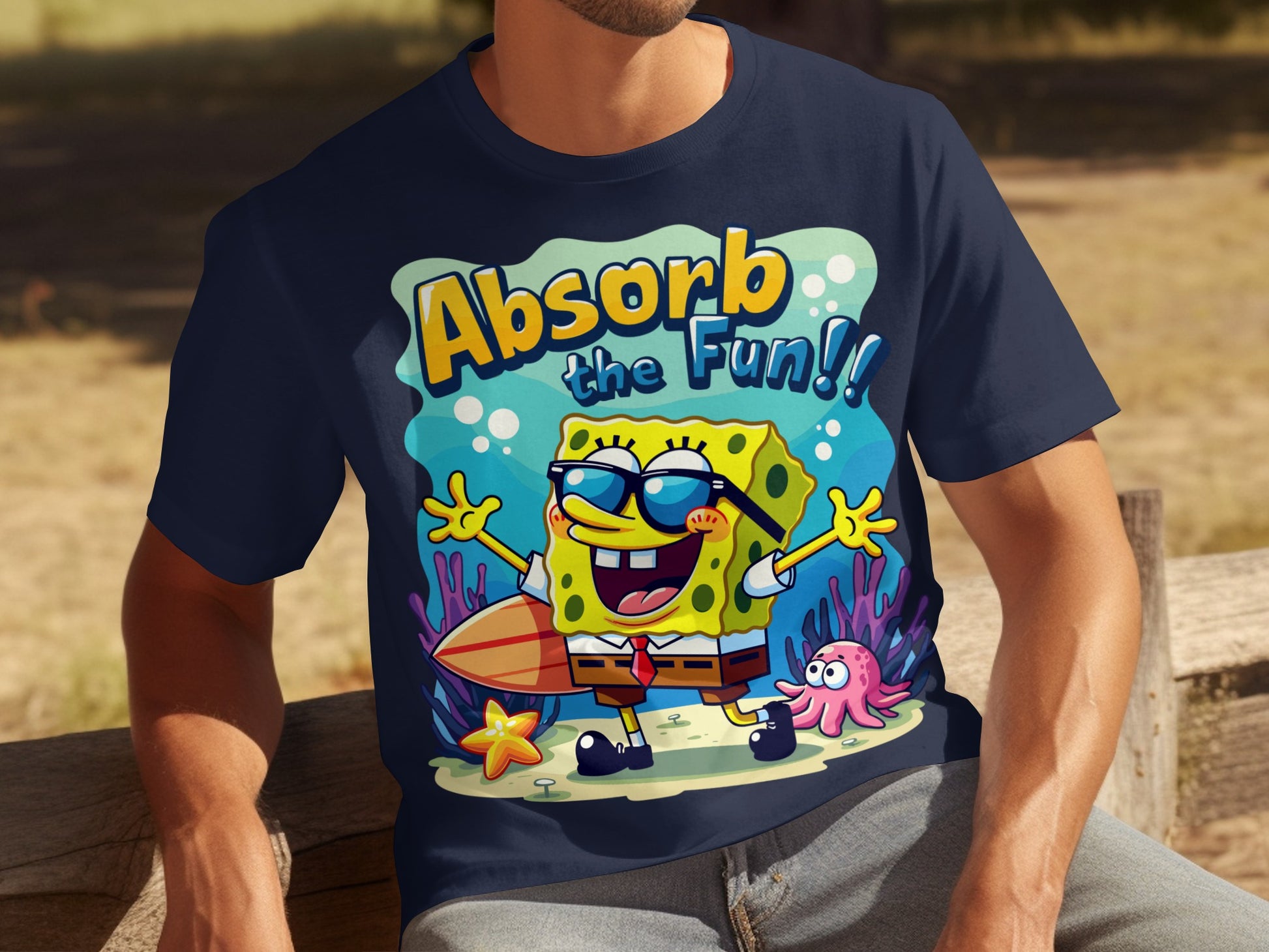 Absorb the Fun SpongeBob Graphic T-Shirt