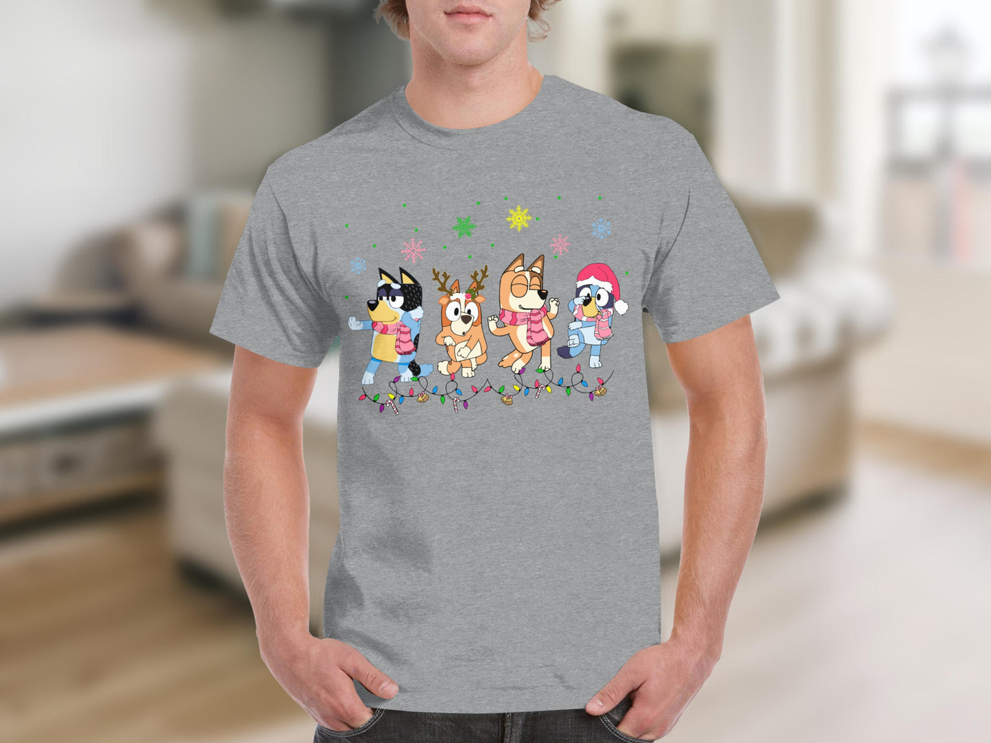 Cartoon Characters Festive Holiday Lights Shirt