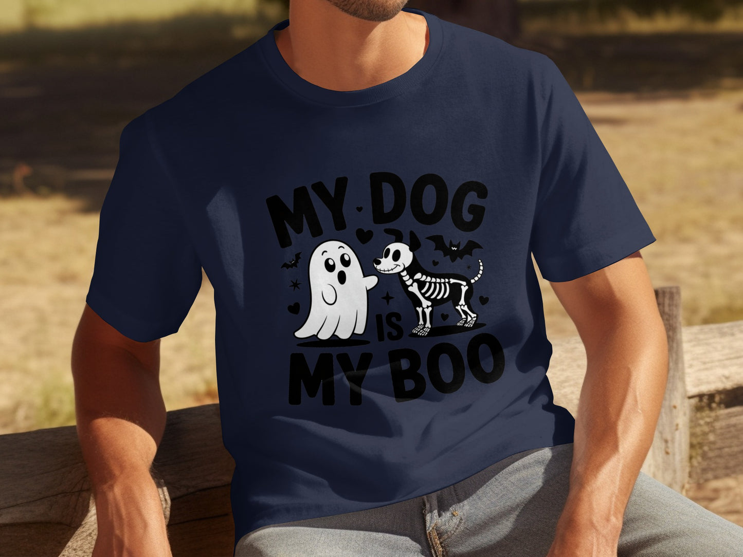 My Dog Is My Boo Halloween Ghost and Skeleton Shirt