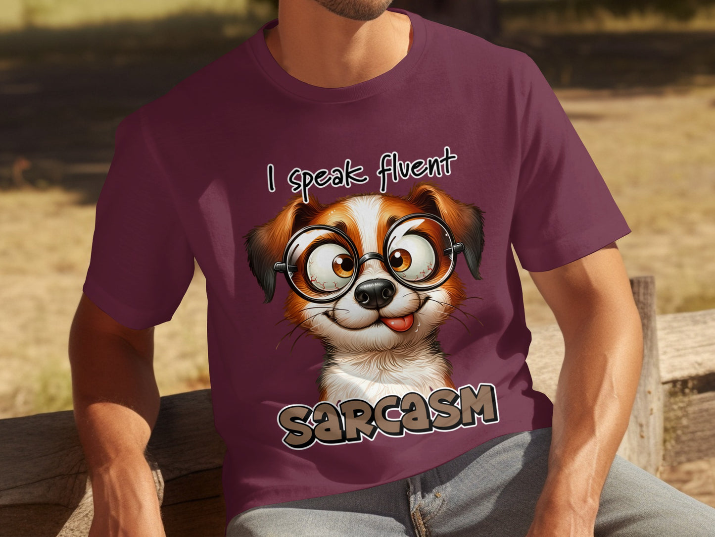 I Speak Fluent Sarcasm Cute Dog T-Shirt