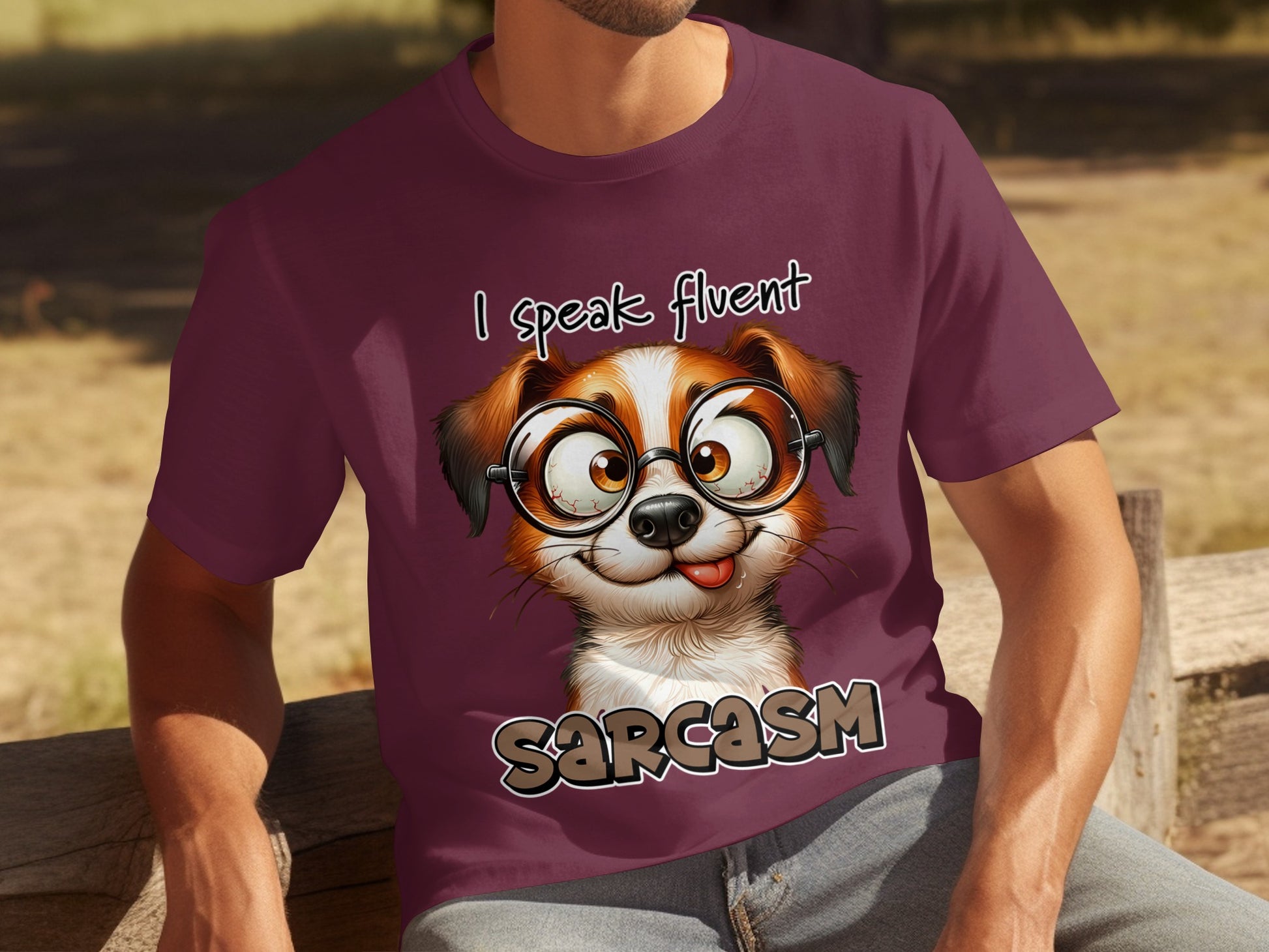 I Speak Fluent Sarcasm Cute Dog T-Shirt