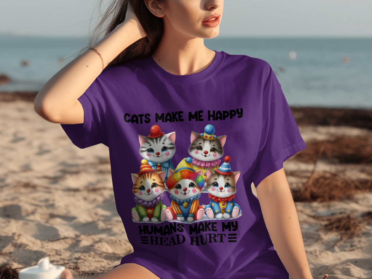 Cats Make Me Happy Human's Make My Head Hurt Shirt