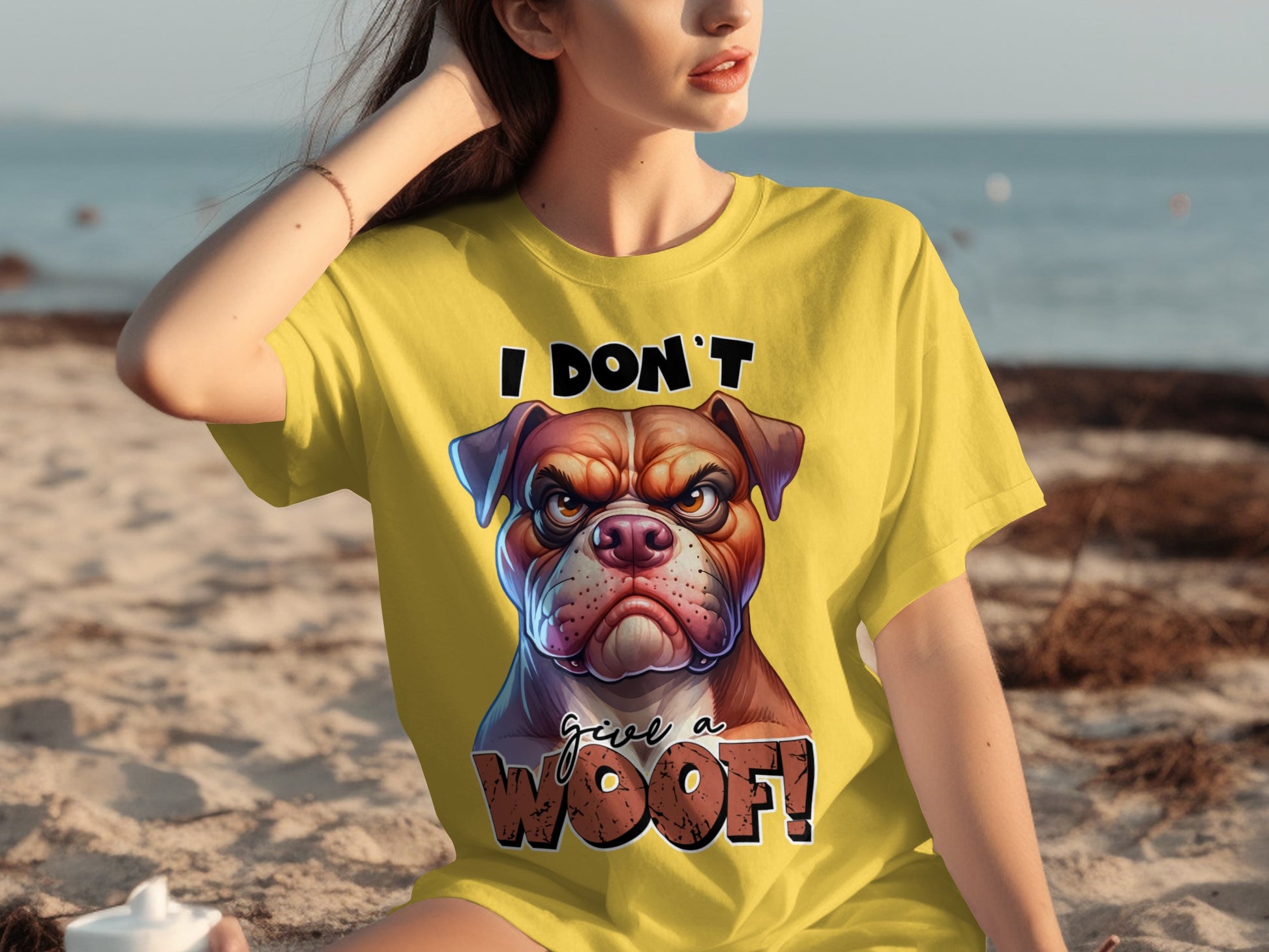 I Don't Give a Woof Dog Graphic T-Shirt