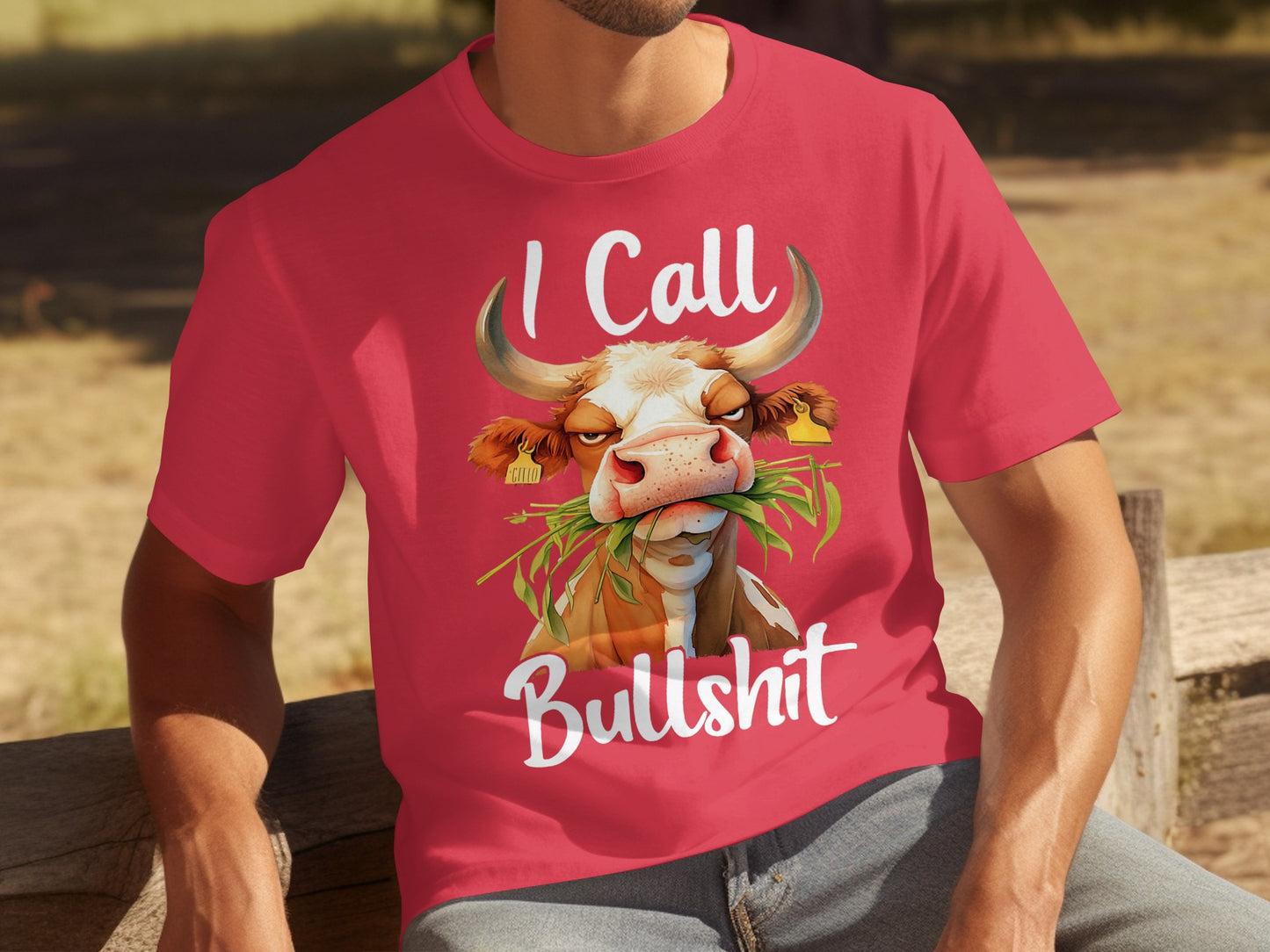 I Call Bullshit Funny Cow Graphic T-Shirt