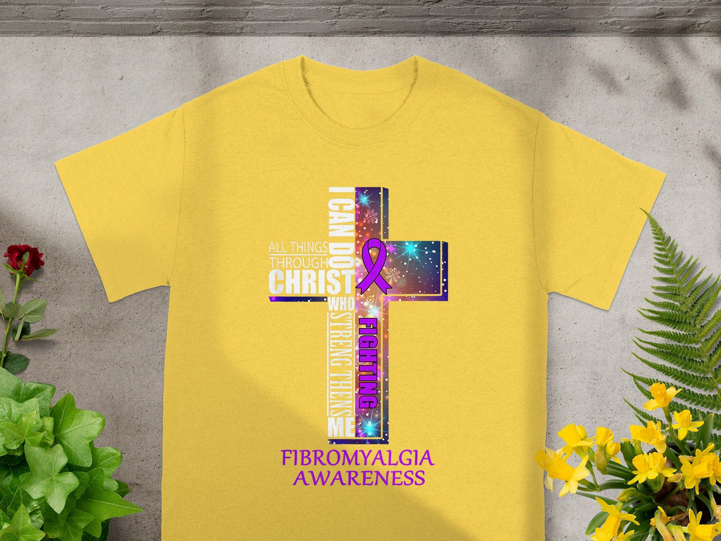 Fibromyalgia Awareness I Can Do All Things Through Christ Shirt