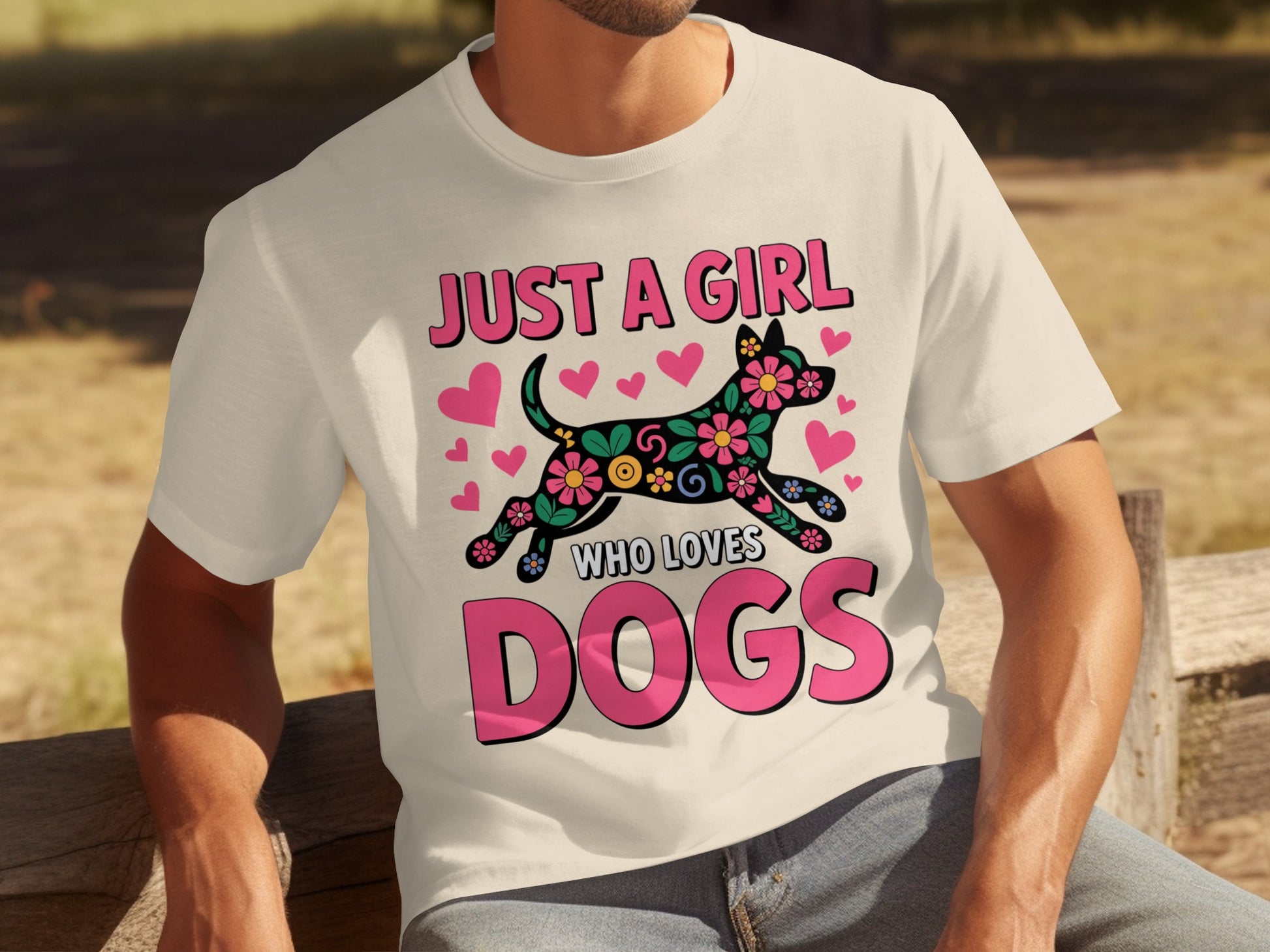 Just A Girl Who Loves Dogs Graphic Tee Product