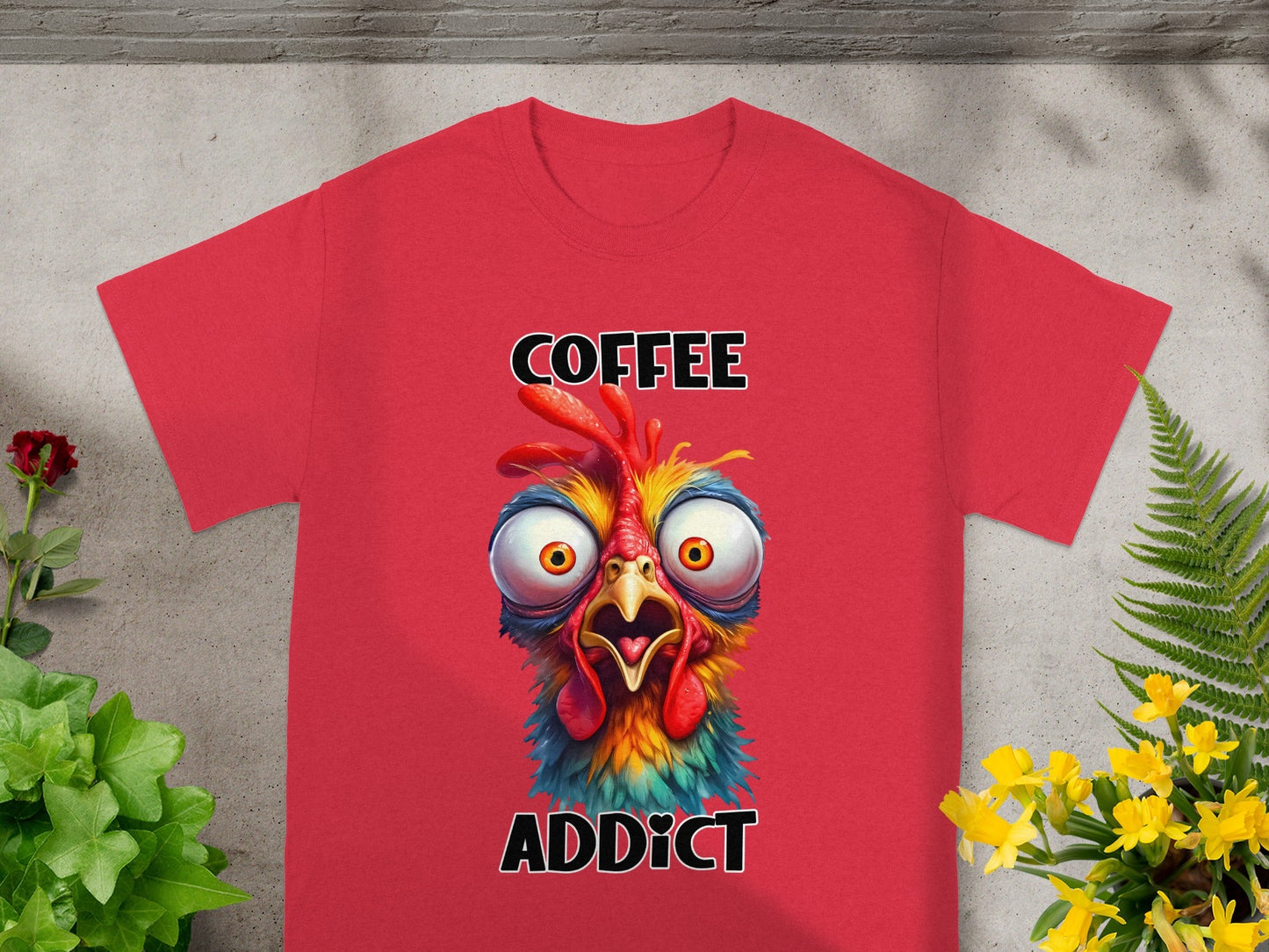 Funny Coffee Addict Chicken Lovers Shirt for Humorous Days