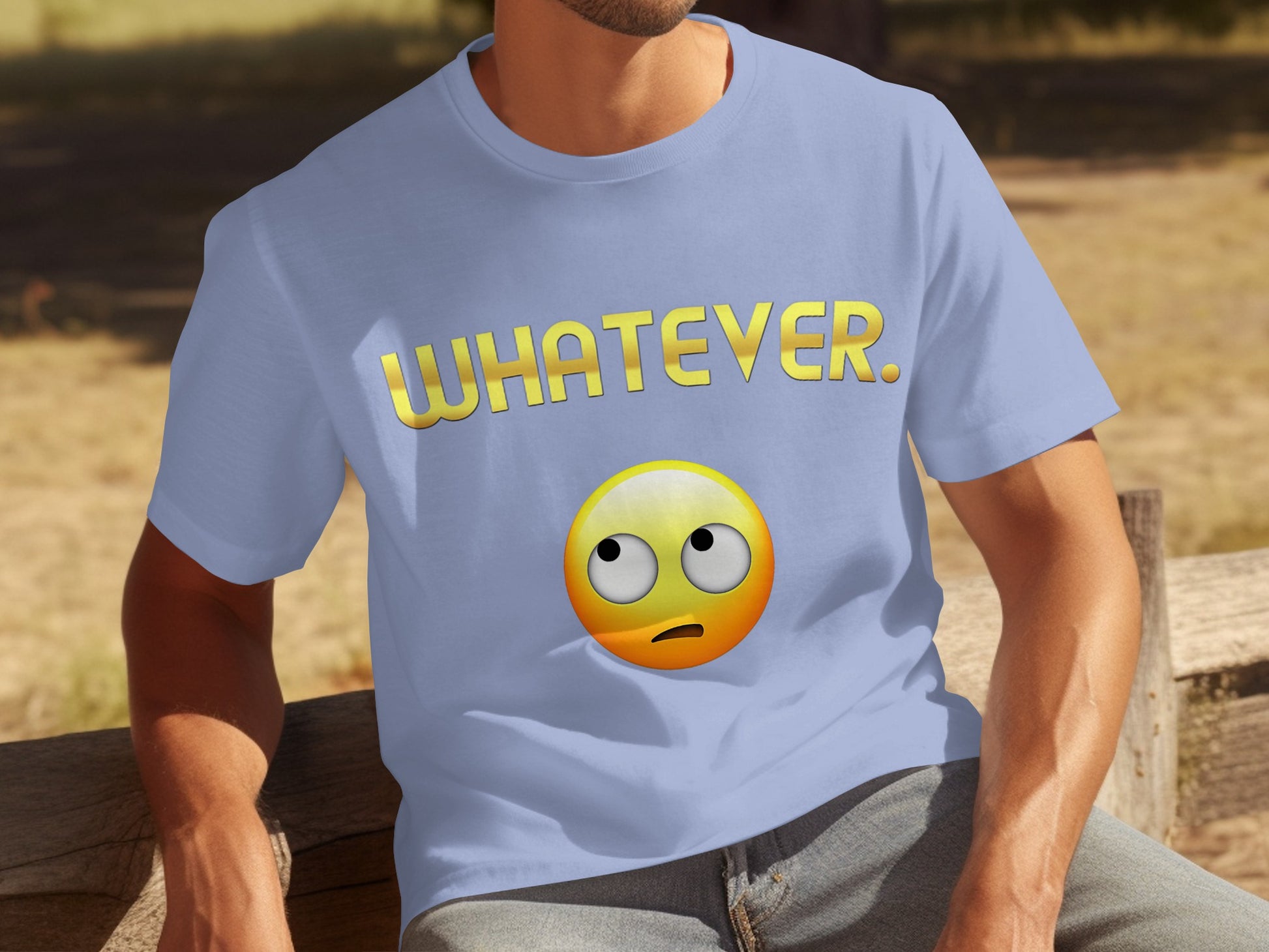 Whatever Emoji Face Graphic Design Fun T-Shirt