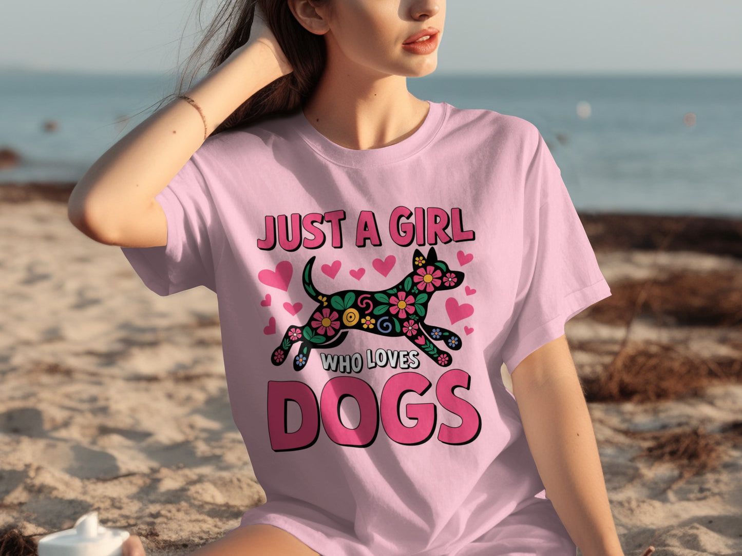 Just A Girl Who Loves Dogs Graphic Tee