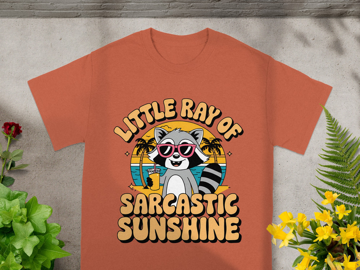 Little Ray of Sarcastic Sunshine Raccoon Tee