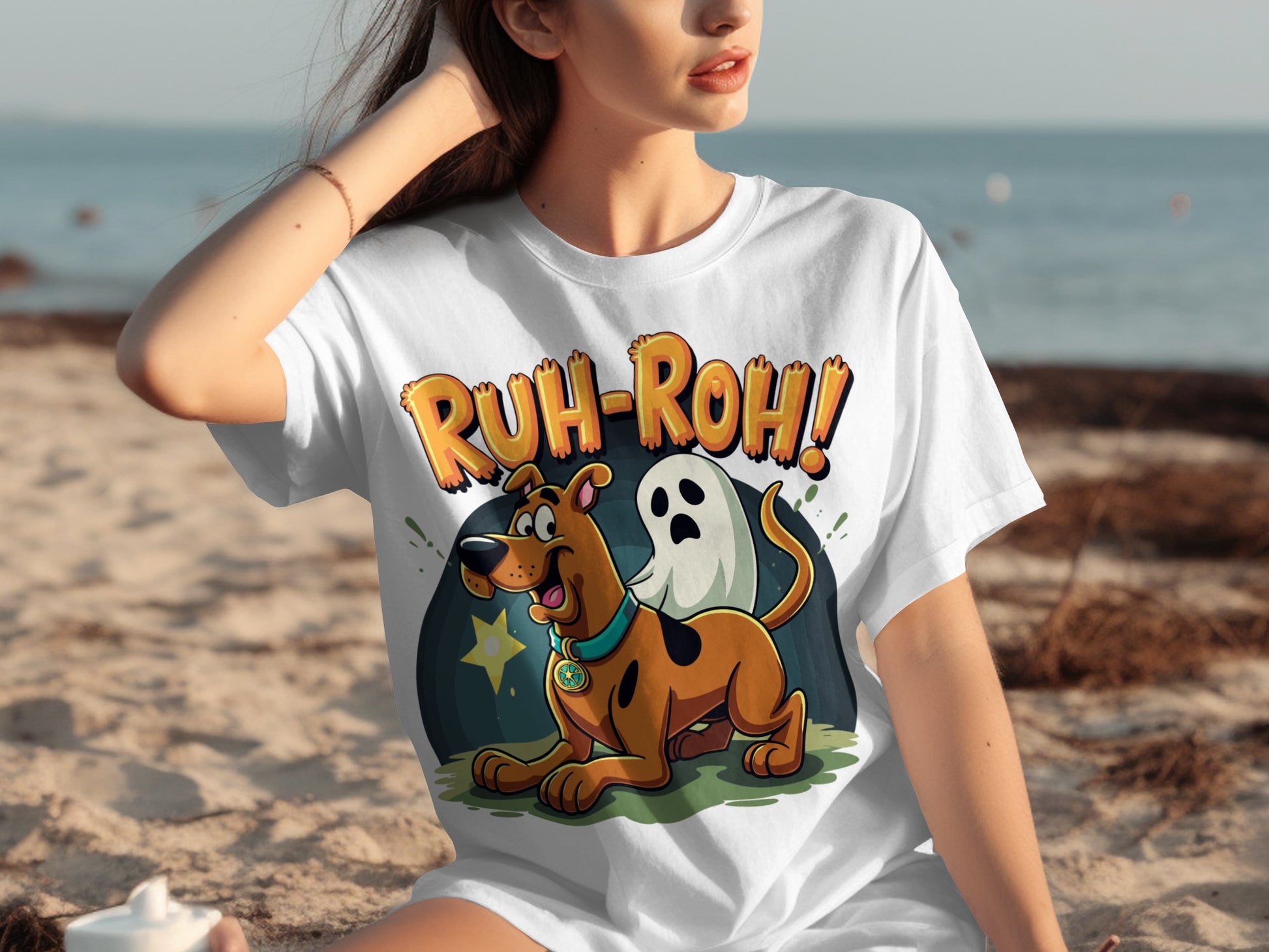 Scooby-Doo Ruh-Roh Ghost Graphic T-Shirt