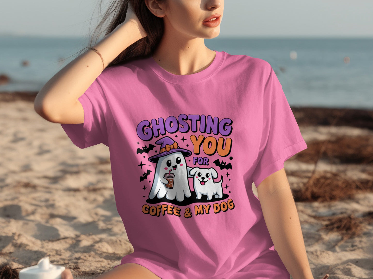 Ghosting You For Coffee and My Dog Halloween T-shirt