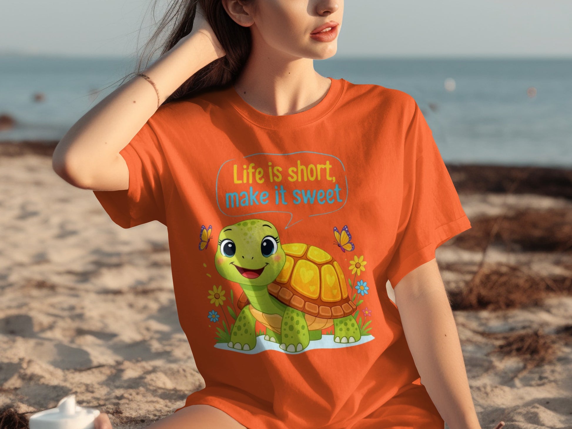 Life Is Short Make It Sweet Turtle Graphic Shirt